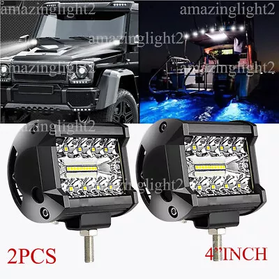 2x 4inch LED Cube Pods Work Light Bar Spot Beam Driving Fog For Offroad ATV UTV • $12.98