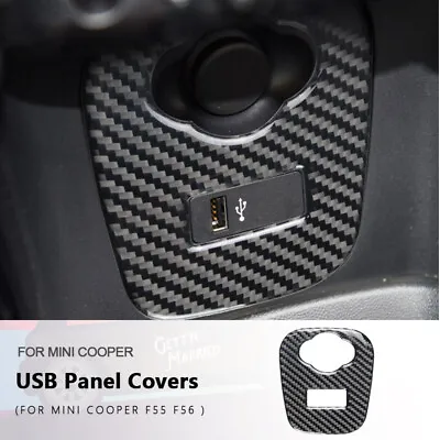 Carbon Fibre Gel USB AUX Port Cover For Mini Cooper F55 F56 F57 Cooper S One JCW • $13.57