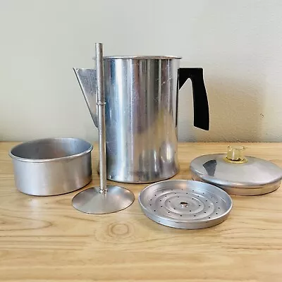 Vintage MIRRO Aluminum Coffee Percolator Pot Maker 9-Cup Stove Top Or Camping • $23.60