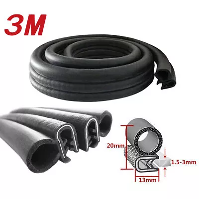 $16.88 • Buy 10ft Rubber Seal Weather Strip Door Window Lock Trunk Hood Edge Trim For Car SUV