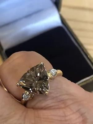 View Details Csarite Zultanite Huge 5 Carat Stone Diaspore Ring 18k Gold Size O-P Fabulous • 1,350£