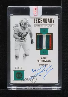 2019 Panini Encased Legendary Swatch Signatures Gold /10 Zach Thomas Auto HOF • $285