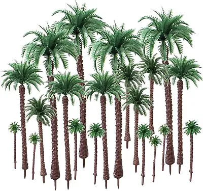Palm Tree Model Trees Miniature Palm Trees Plastic Trees No Stand 20PCS Amazing • $28.98
