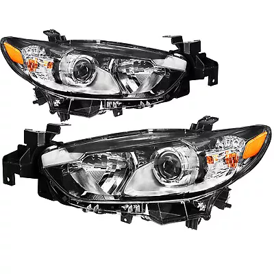 For 2014-2017 Mazda 6 Halogen Headlights Assembly Driver & Passenger Side W/Bulb • $131.99