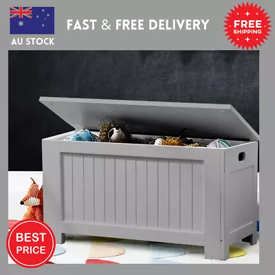 Kids Toy Box Chest Storage Blanket White Children Clothes Room Organiser AUS • $113.08