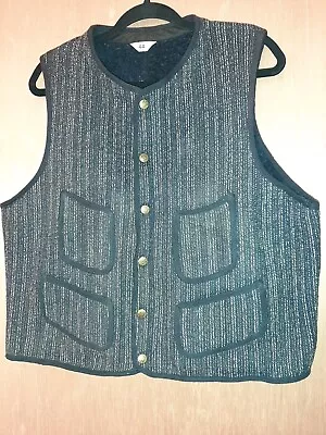 Brown's Beach Cloth VINTAGE VEST Men’s Sz 44 Navy Blue White Wool Herringbone • $499.99