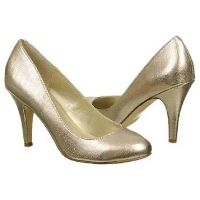 $19.99 • Buy Fergalicious Women's Utopia Gold Metallic Heel Shoes - Size 6.5