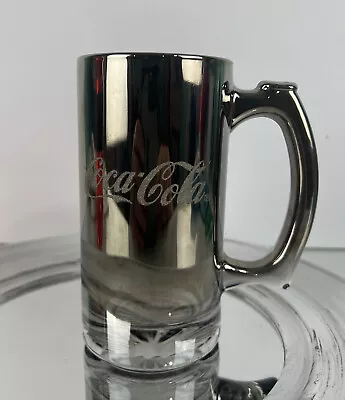 Metallic Mercury Glass  Coca Cola  12oz Etched Glitter Logo  Mug ATL  Exclusive • $20