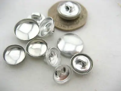 250sets 9mm Fabric Self Cover Buttons Aluminum Flat Ring Back DIY Fabric Button • £9.99