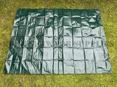 TARPAULIN GROUND SHEET 6ft X 8ft - Green Waterproof Tarp Basha Covering Shelter • £9.99