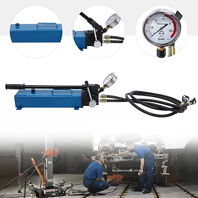 Manual Hydraulic Pump Portable Hand Jack Pump Double Acting 2800CC W/ Glove • $180.50