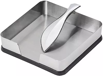 Kamenstein Horizontal Stainless Steel Napkin Holder With Leaf Arm 7  - Silver • $15.99