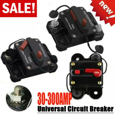 $13.99 • Buy Auto Yacht RV Circuit Breaker 12V-48V DC Inline Fuse Reset Inverter Car 30-300A