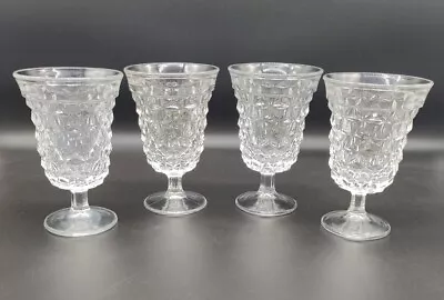 Set Of 4 Vintage Clear Fostoria  American Goblets Wine Water Tea Glasses 5 1/2  • $19.99