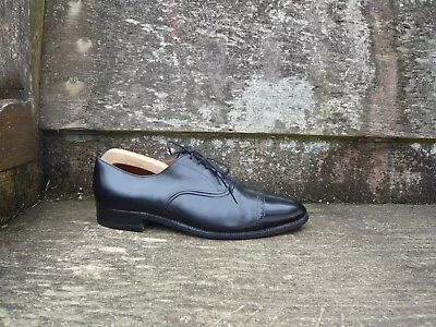 Joseph Cheaney Brogues Shoes Vintage Black Leather Uk10 Mens Good  Condition • £66.58
