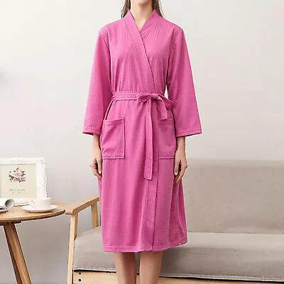 $36.54 • Buy Women Breathable Towel Bathrobe Bathrobe Home Towelling Robe Shawl Dressing Gown