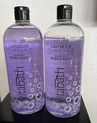 2 Bottles Vitabath ~ Lavender Chamomile Bubble Bath 33.8 Fl Oz  ~Free Shipping • $39.95