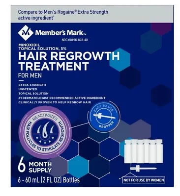 Member's Mark 78940 2oz  6-Months Hair Loss Regrowth Treatment For Men - New • $26.99