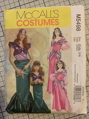 McCall's M5498 Pattern Girls Princess Mermaid Costumes Fancy Dress 3 4 5 6 7 8 • £12.45