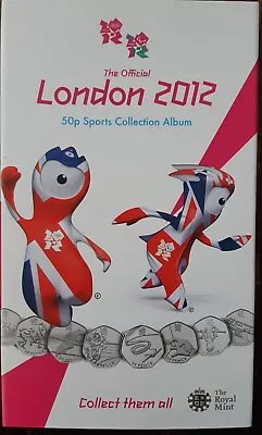 2012 Official Olympic 50p 29 Coins Full Royal Mint Album With Completer Medal • £50