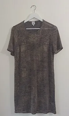 River Island Metallic Open Back T-shirt Dress 10 • £6.50