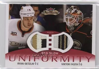 2013 Fleer Showcase Red Glow /9 Ryan Getzlaf Viktor Fasth #U-GF Rookie Patch RC • $33.89