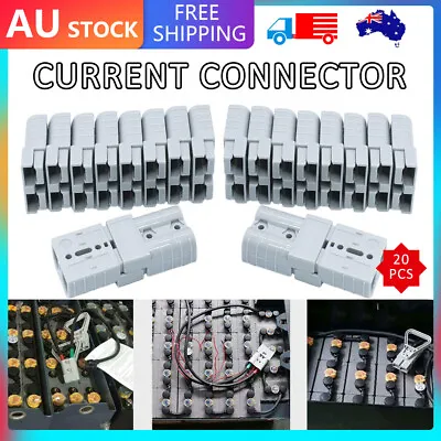 $27.09 • Buy 20x Anderson AU Plug Cover Style Connectors 50AMP Battery Caravn Black Dust Cap