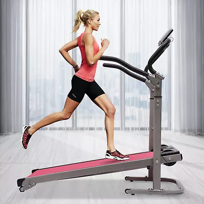 Folding Treadmill With Incline For Home Portable Running Exercise Pink 265LBS US • $200