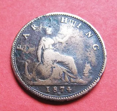 A 1874H Victoria Farthing Coin • £1.75