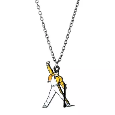 Freddie Mercury Queen Rock Band Enamel Necklace Pendant + Free Gift Bag • £5.95
