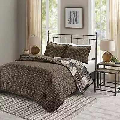 Madison Park Reversible Quilt Cabin Lifestyle Plaid Design - All Season • $76.99