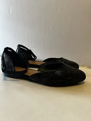 LIZ CLAIBORNE Women’s Size 9 Shoes Flats Ankle Strap Sequins Gems • $20.97