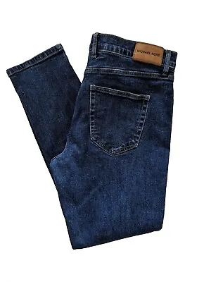 Michael Kors Jeans 36 X 30 Parker Slim Fit Stretch Skinny Blue Denim Pants  • $9.99