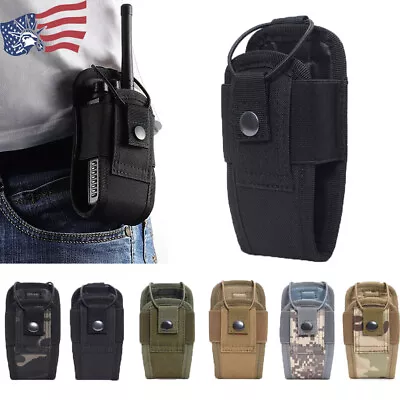 Tactical Molle Radio Case Walkie Talkie Pouch Waist Bag Holder Pocket Holster US • $5.88