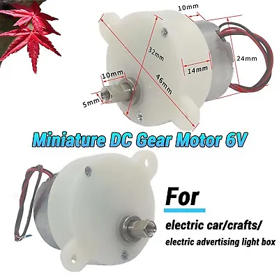 Mini DC 6V Slow Speed Micro 300 Gearbox Gear Motor Reducer Threaded Shaft • $3.19