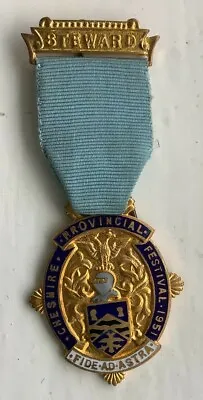 £10 • Buy Cheshire Provincial Festival 1951 Steward  Medal 