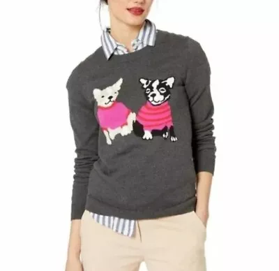 J.Crew Mercantile French Bulldog Merino Wool Blend Lightweight Sweater Size XXS • $23