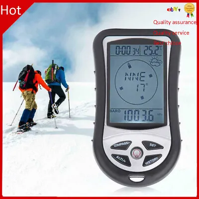 £14.53 • Buy Handheld Altitude Gauge Thermometer Electronic Navigation GPS Compass Barometer❤
