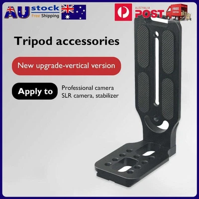 Quick Release DSLR Camera L Plate Tripod Mount Vertical Bracket (Black) • $13.39