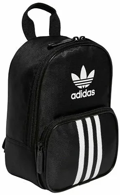  Adidas TREFOIL BLACK 3 Stripes MINI Backpack Travel Bag 9.5”H X7”W X 4 D NEW • $46.59