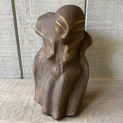 Mid Century Modern Abstract Woman Female Form Ceramic Asian Sculpture 8” X 5” • $98