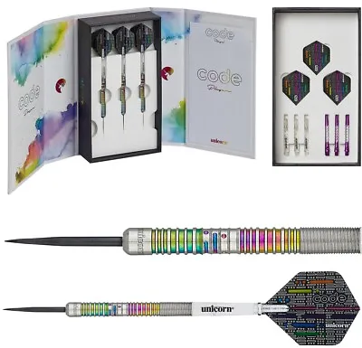 James Wade Code 90% Tungsten Steel Tip Darts By Unicorn • £89.95