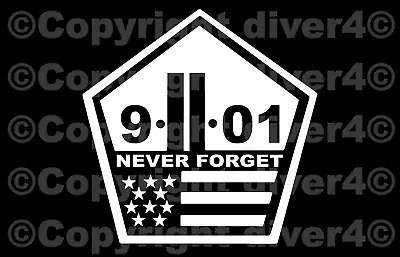 9-11-01 Never Forget Twin Towers Cut Vinyl Window Decal Sticker US Seller • $6.79