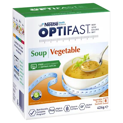 £21.90 • Buy Optifast VLCD Vegetable Soup 8 X 53g Sachets (424g) Low Calorie Meal Replacement