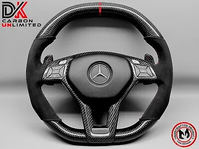 Mercedes R231 SL63 SL65 W212 E63 CLS63 CLA45 C63 SLK55 A45 Carbon Steering Wheel • $2349