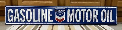 Standard Gasoline Motor Oil Sign Vintage Style Wall Decor 36” • $42