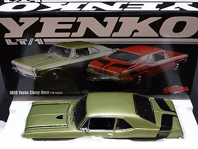 Gmp 1970 Yenko  Deuce Lt/1 Chevy Nova 1:18 Citrus Green Vintage Diecast Acme  • $104.95