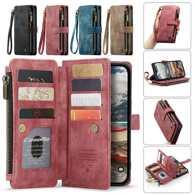 For IPhone 15 14 13 12 11 Pro Max XS XR 8 Zipper Wallet Case Flip Leather Cover • $18.88