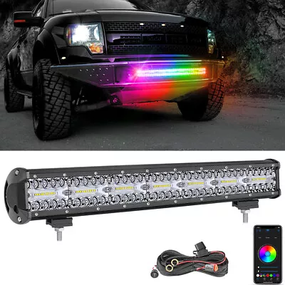 For Ford Ranger 20  LED Light Bar RGB Halo Color Chasing Bluetooth DT Wiring Kit • $69.49