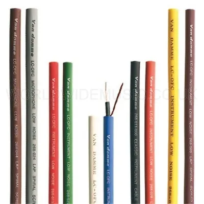 Van Damme Pro Grade Subwoofer Cable 2 Metres Long With A Choice Of 10 Colours • $18.50